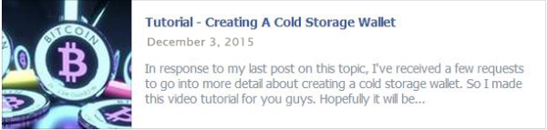 Tutorial – Creating A Cold Storage Wallet