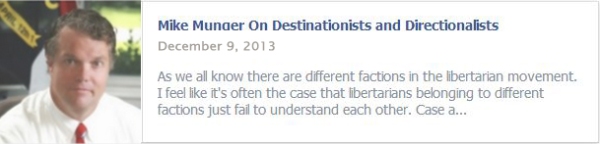 Mike Munger On Destinationists and Directionalists